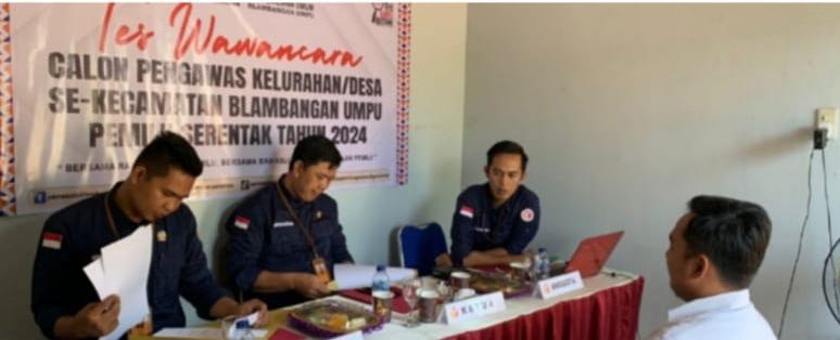 Panwascam Blambangan Umpu Gelar Tes Wawancara 34 Calon Pkd Graha Suara